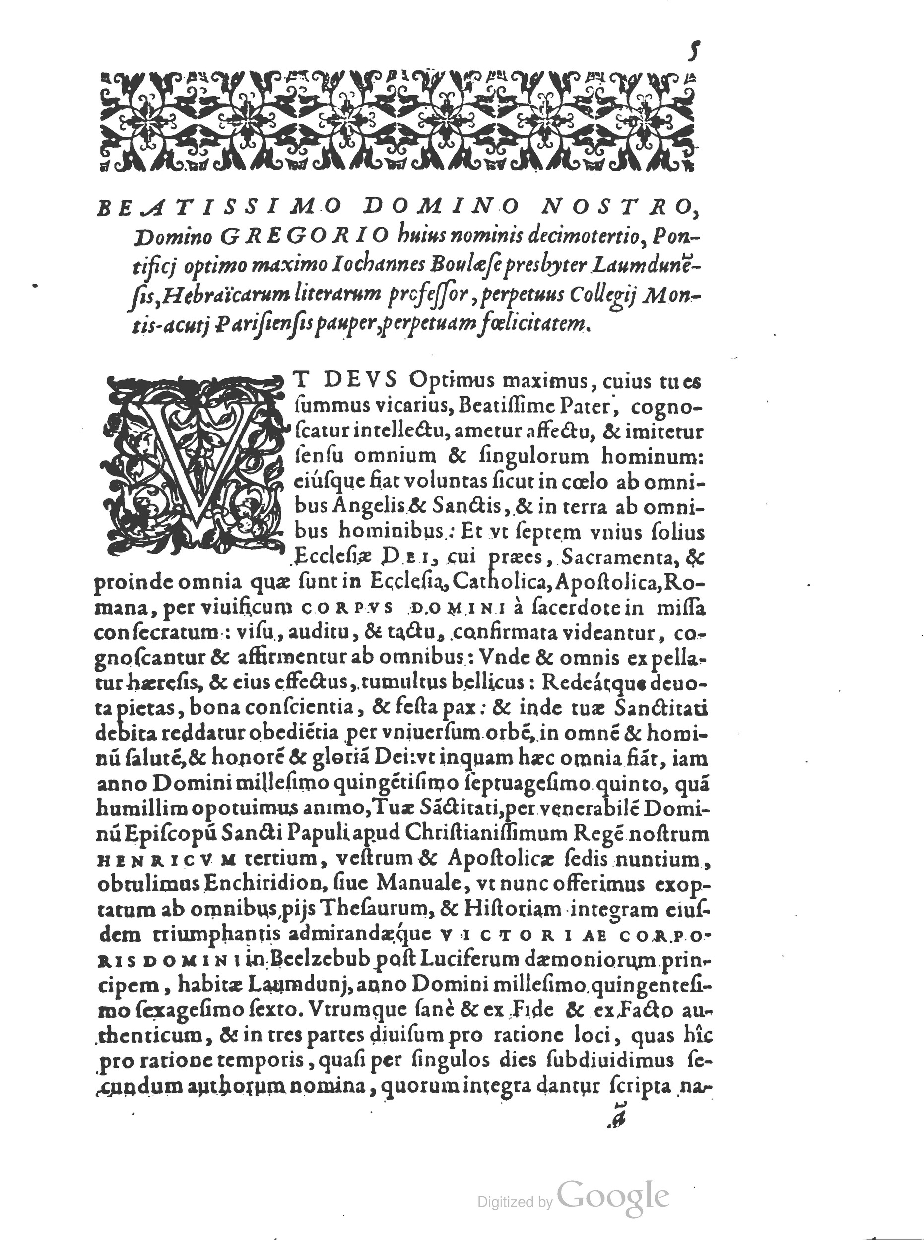 1578 - Nicolas Chesneau - Trésor et entière histoire de la triomphante victoire du corps de Dieu sur l’esprit malin - British Library