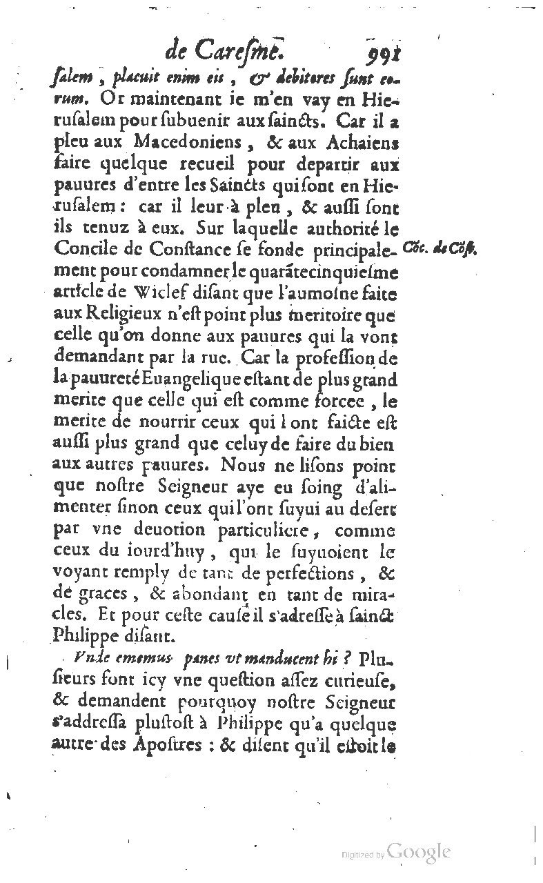 1607 - Nicolas Du Fossé - Trésor quadragésimal - T 01 - BM Lyon
