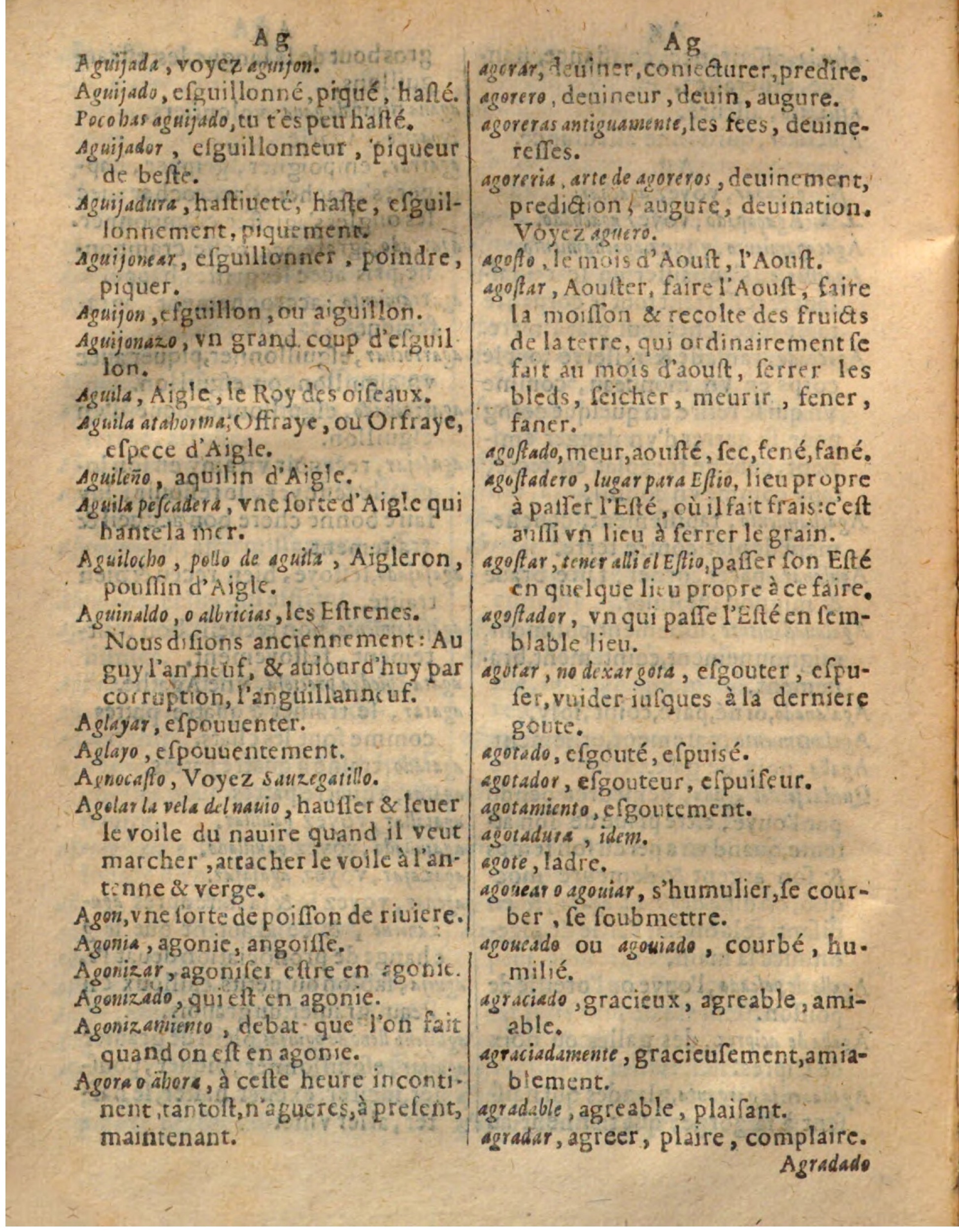 1625 - Hubert Antoine - Trésor des deux langues espagnole et française - Augsbourg