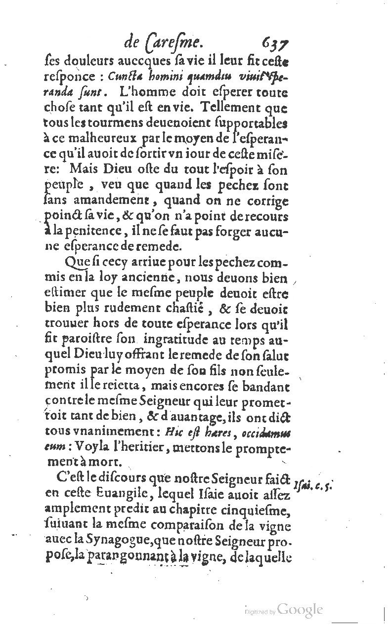 1607 - Nicolas Du Fossé - Trésor quadragésimal - T 01 - BM Lyon