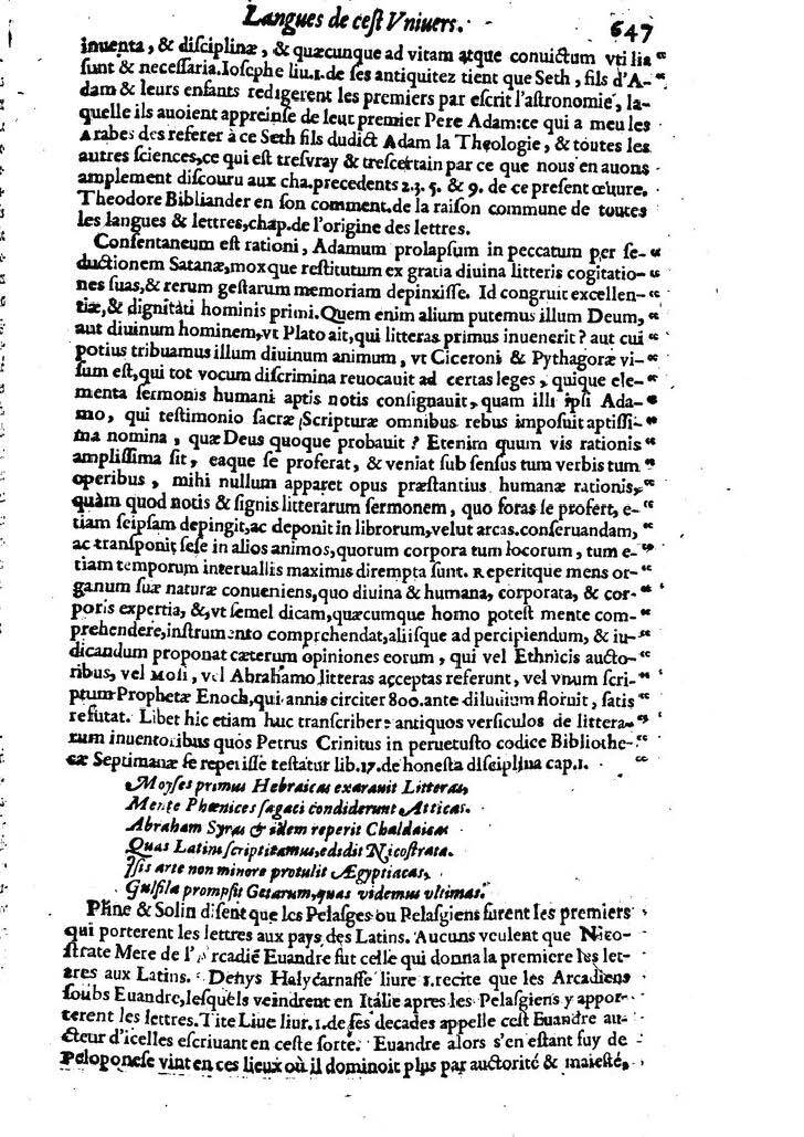 1613 - Matthieu Berjon - Trésor de l’histoire des langues de cet univers - BM Lyon