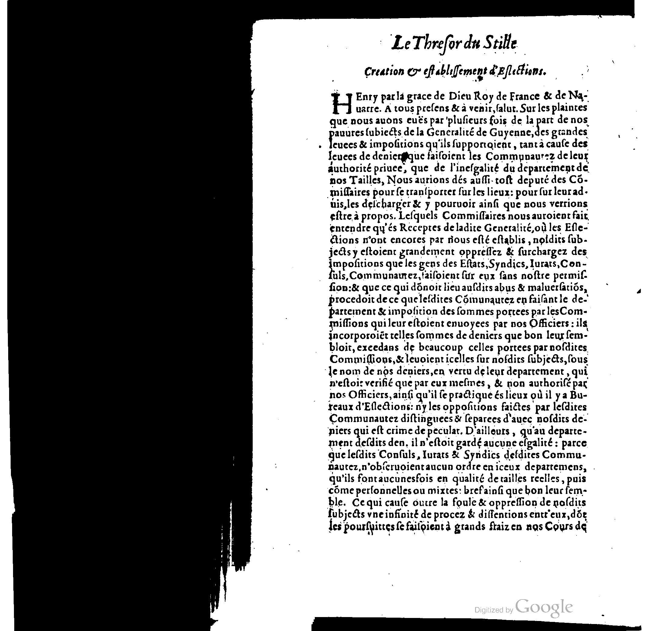 1614 - Jean Richer - Trésor du nouveau style et protocole de la chancellerie de France - BSB Munich
