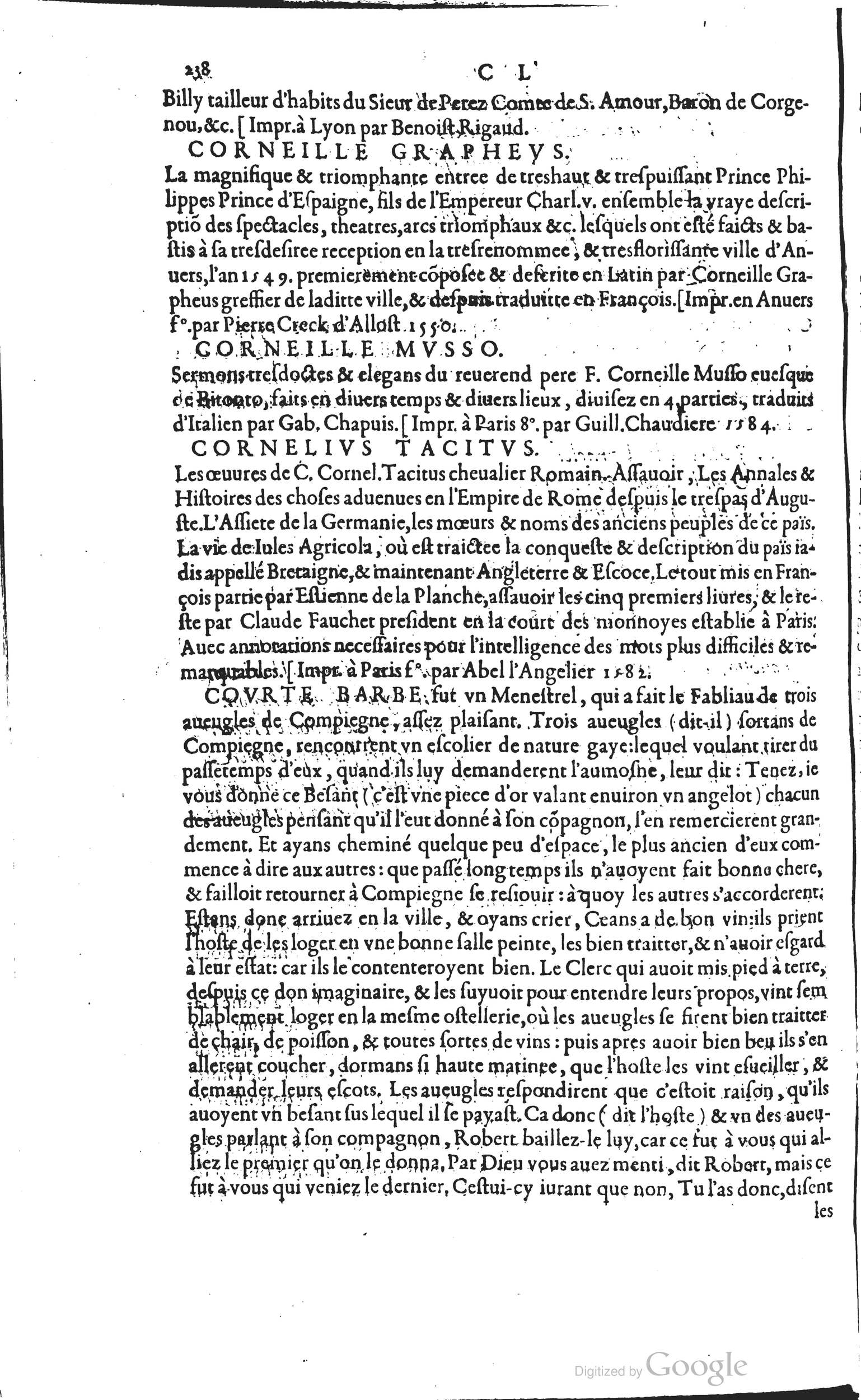 1585 - Barthélemy Honorat - Bibliothèques françaises - BSB Munich