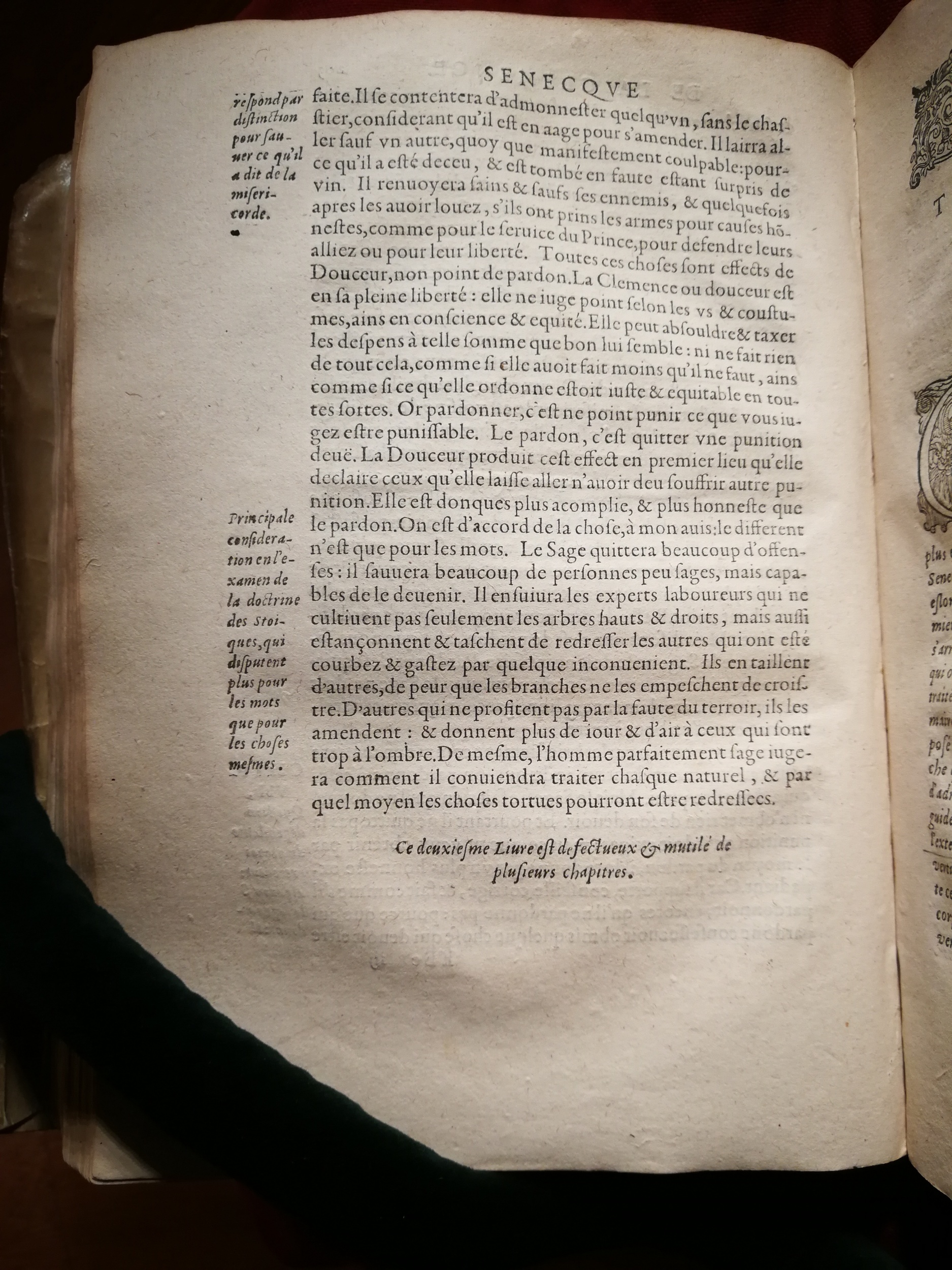 1595 - Jean Houzé - Œuvres morales et mêlées de Sénèque, Trésor de philosophie morale - T. 1 - BnF