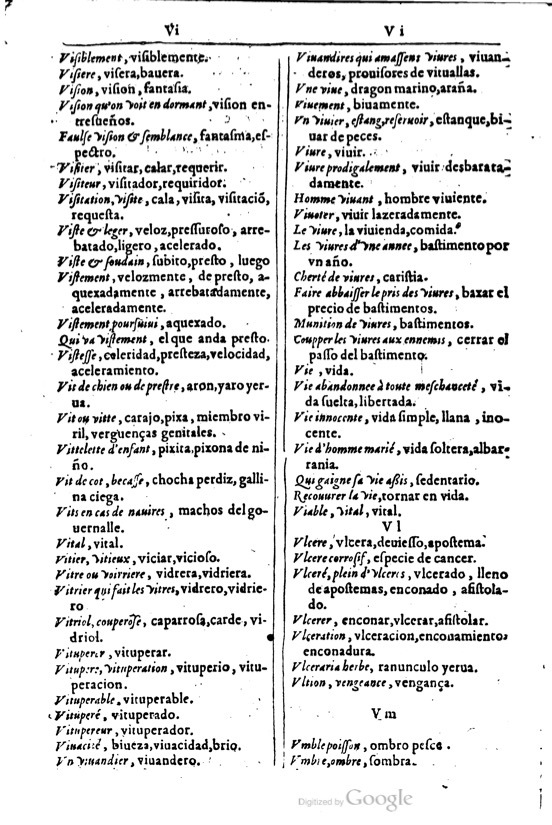 1616 - Veuve Marc Orry - Trésor des deux langues espagnole et française (Première et Seconde parties) - BM Lyon