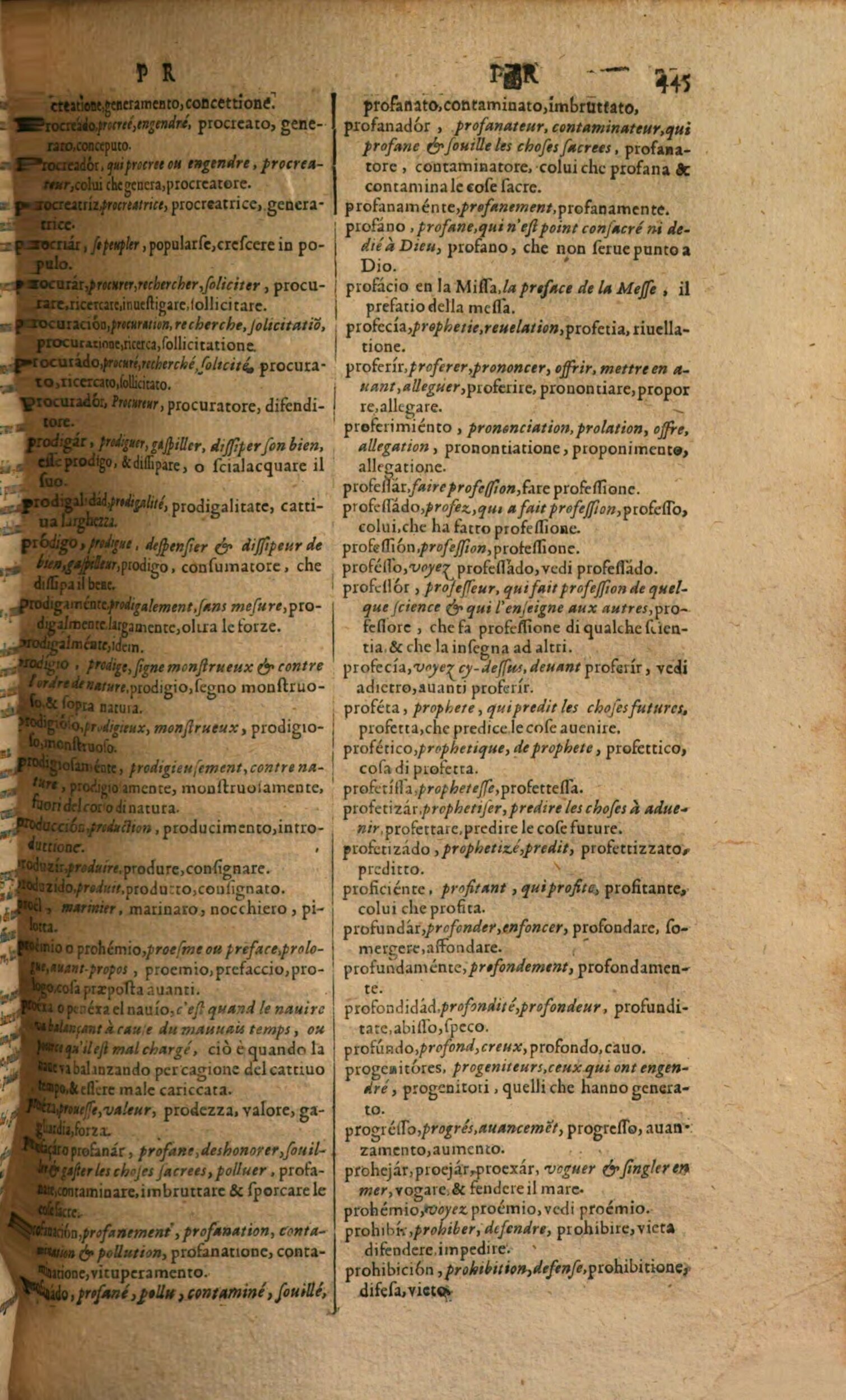1617 - Samuel Crespin - Trésor des trois langues espagnole, française et italienne (Première partie) - Regensburg
