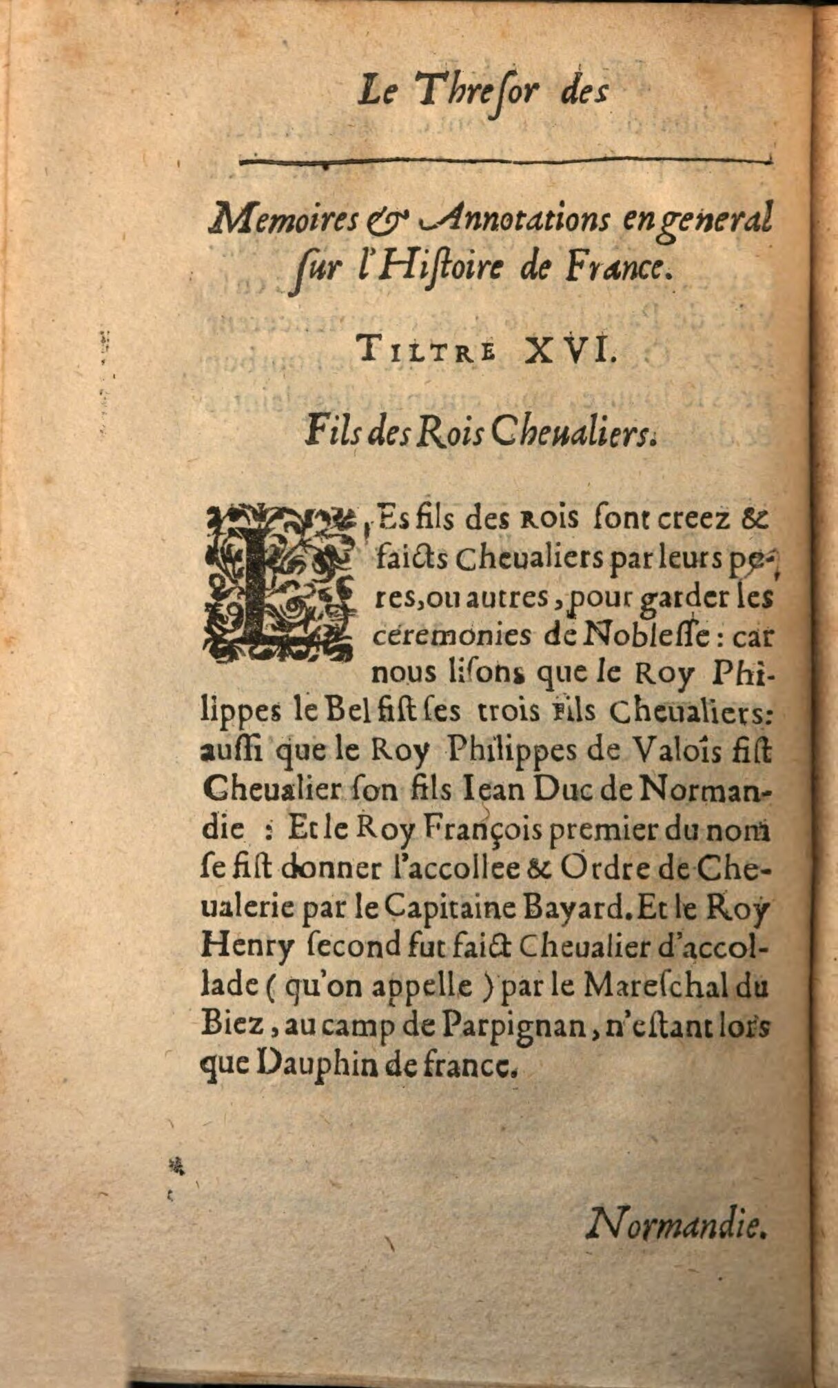 1639 - Jean Corrozet - Trésor des histoires de France - BSB Munich