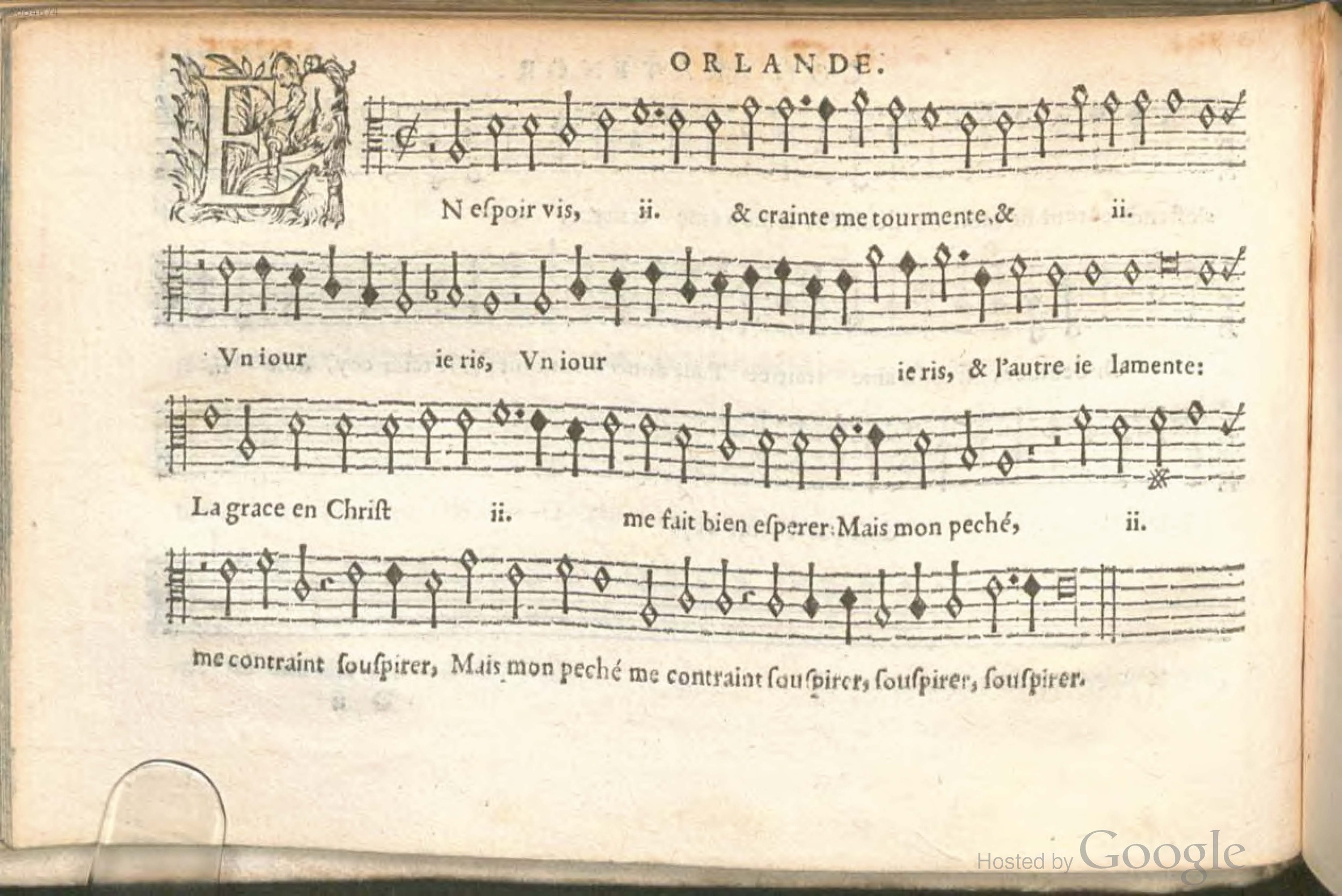 1576 - [Pierre de Saint-André] - Trésor de musique d’Orlande de Lassus Contratenor - BSB Munich