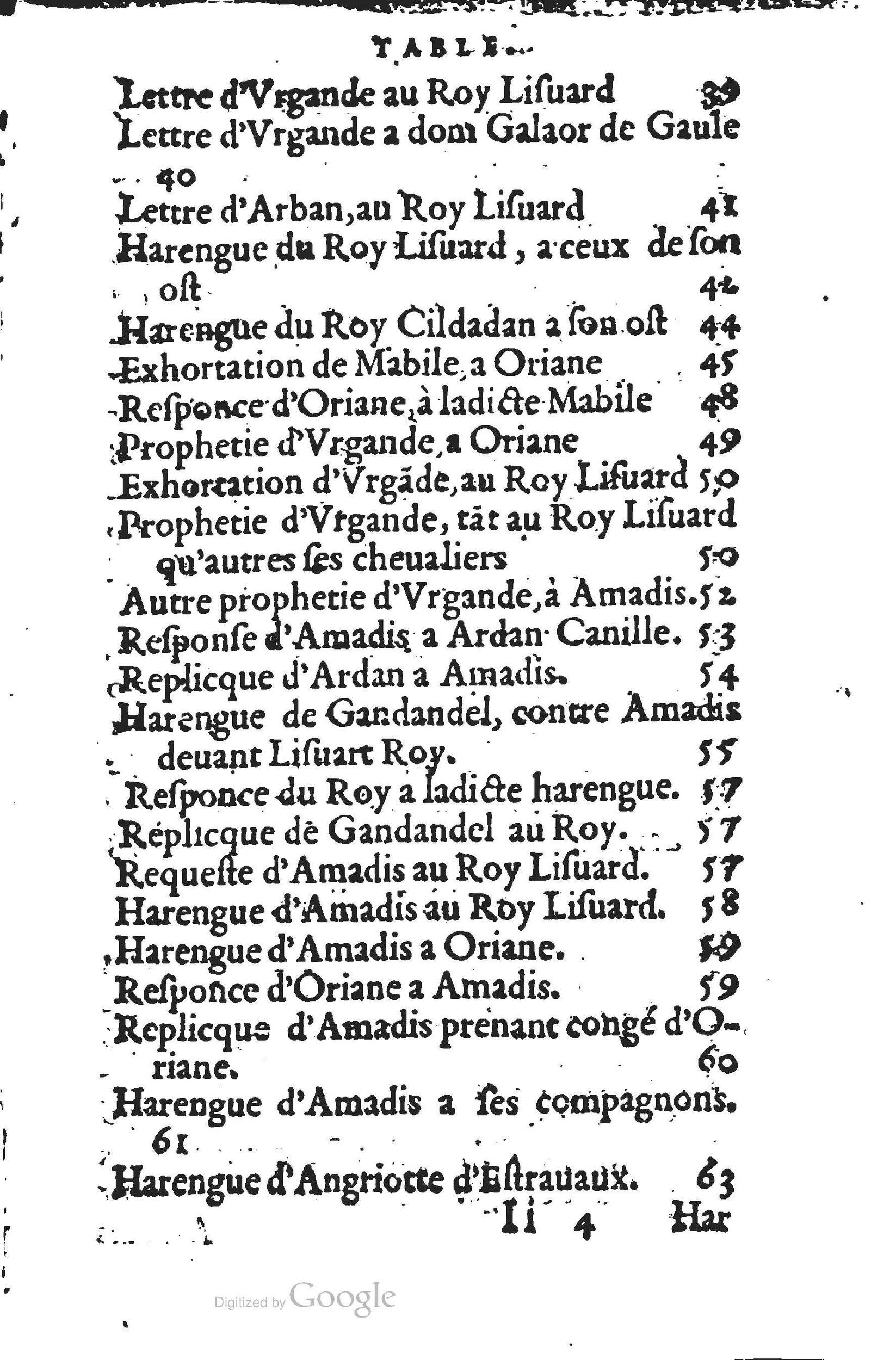 1560 - Jean d’Ogerolles et Gabriel Cotier Lyon - Trésor des Amadis - BSB Munich