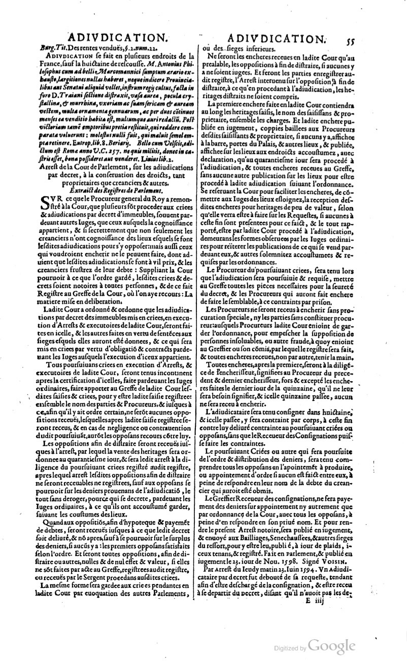 1629 - Veuve Nicolas Buon - Trésor du droit français (21754 T. 1) - BM Lyon