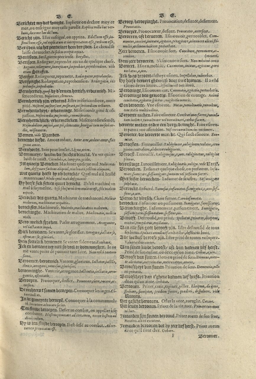 1573 - Christophe Plantin - Trésor du langage bas-allemand - Greifswald