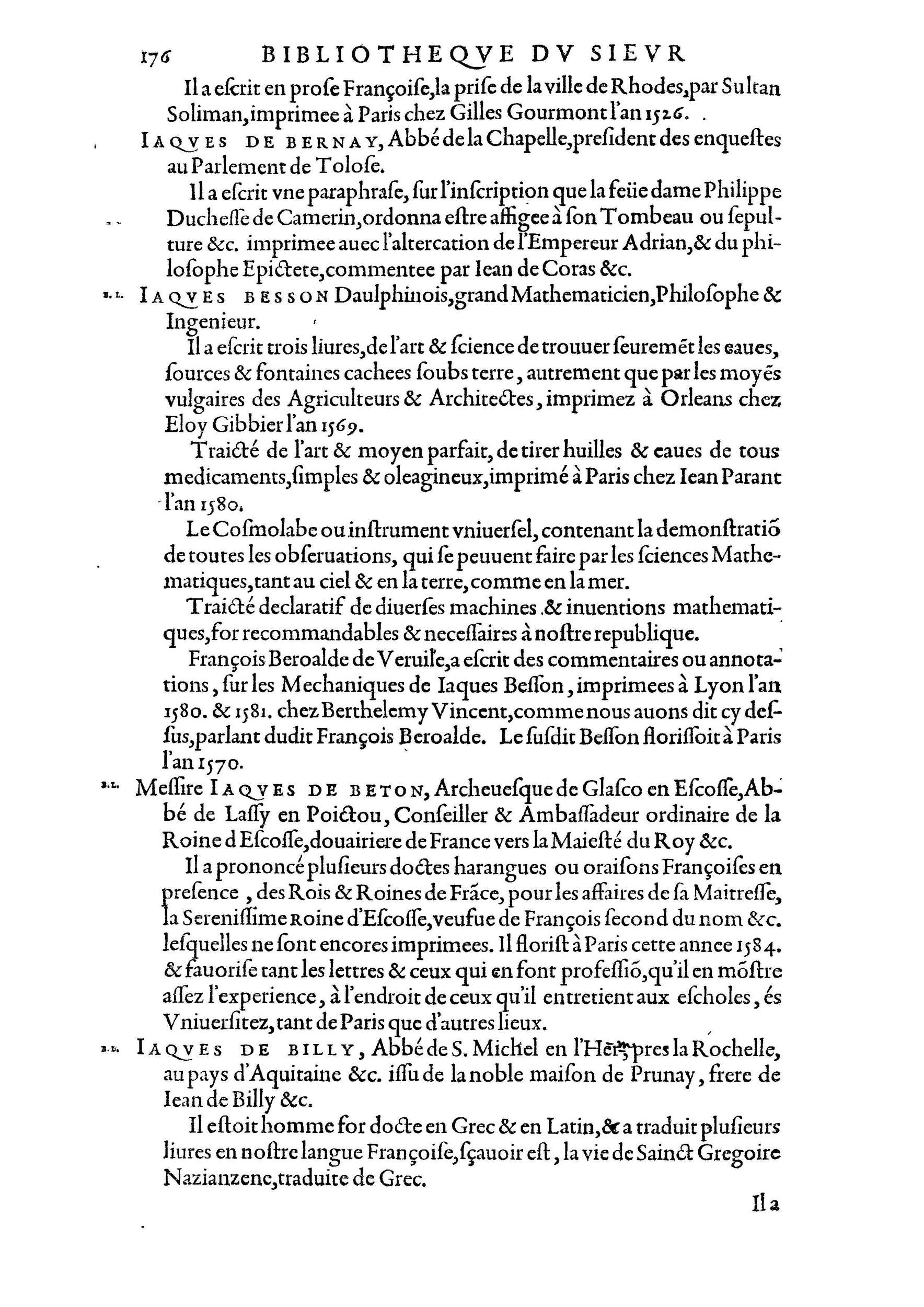1584 - Abel L&#039;Angelier - Bibliothèques françaises - BnF