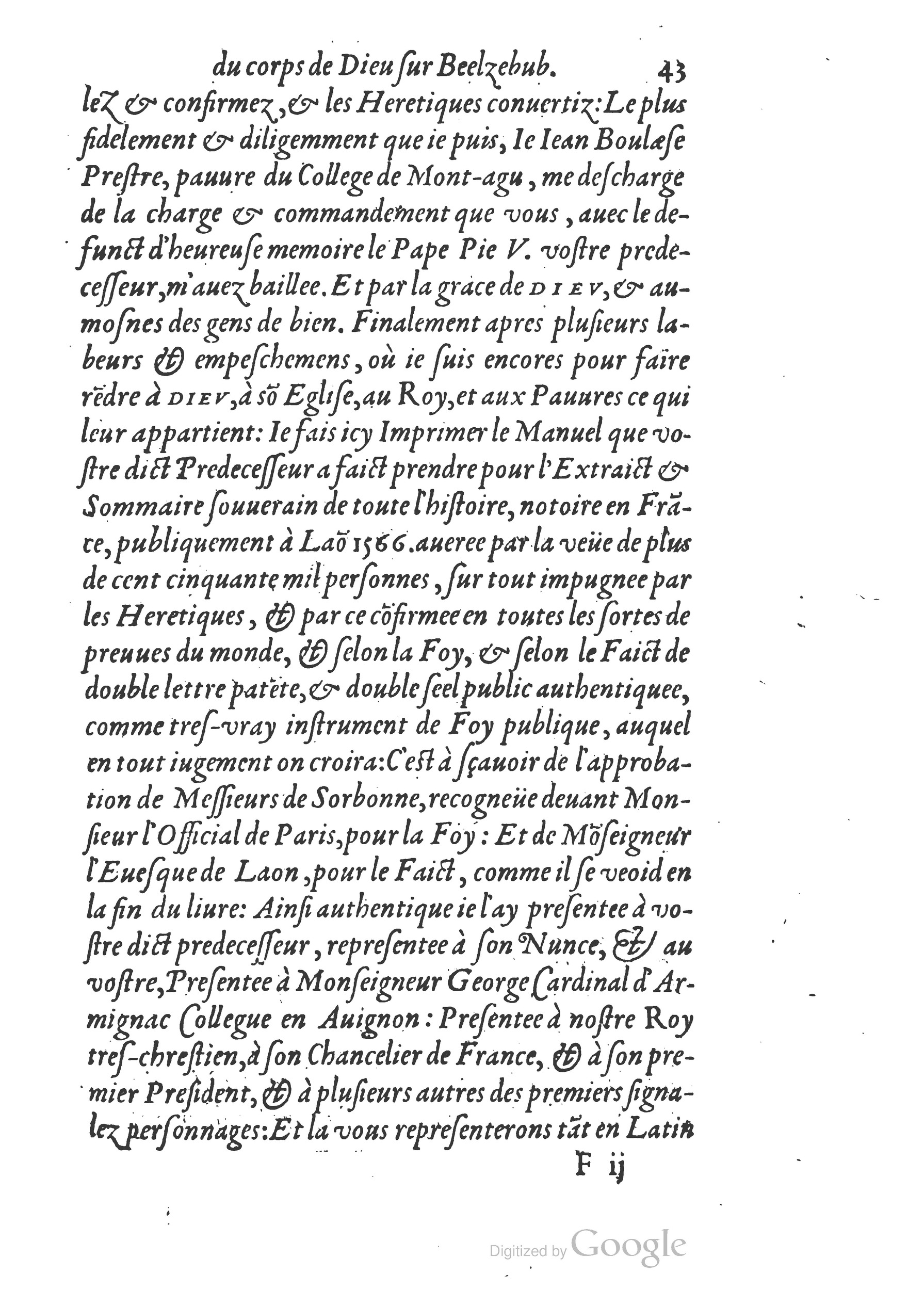 1578 - Nicolas Chesneau - Trésor et entière histoire de la triomphante victoire du corps de Dieu sur l’esprit malin - British Library