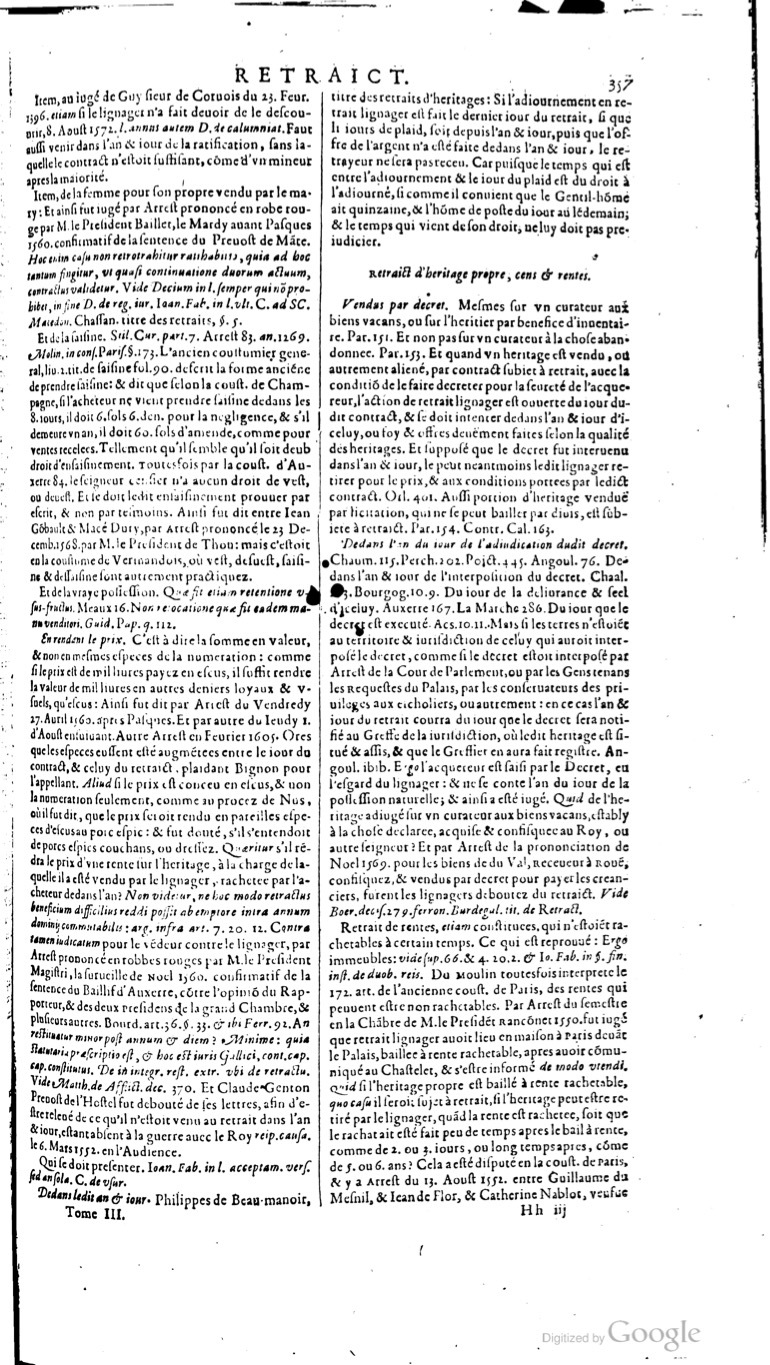 1629 - Veuve Nicolas Buon - Trésor du droit français (21754 T. 3) - BM Lyon 1629 - Veuve Nicolas Buon - Trésor du droit français (21754 T. 3) - BM Lyon