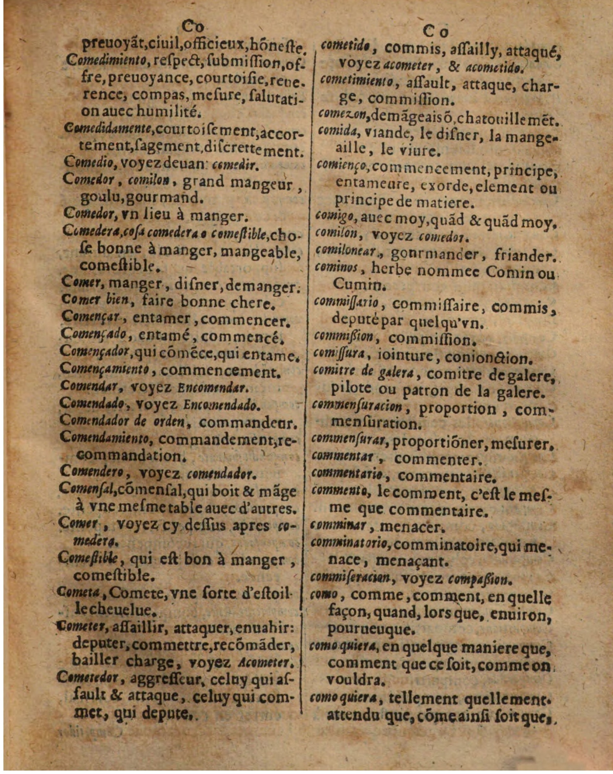 1625 - Hubert Antoine - Trésor des deux langues espagnole et française - Augsbourg