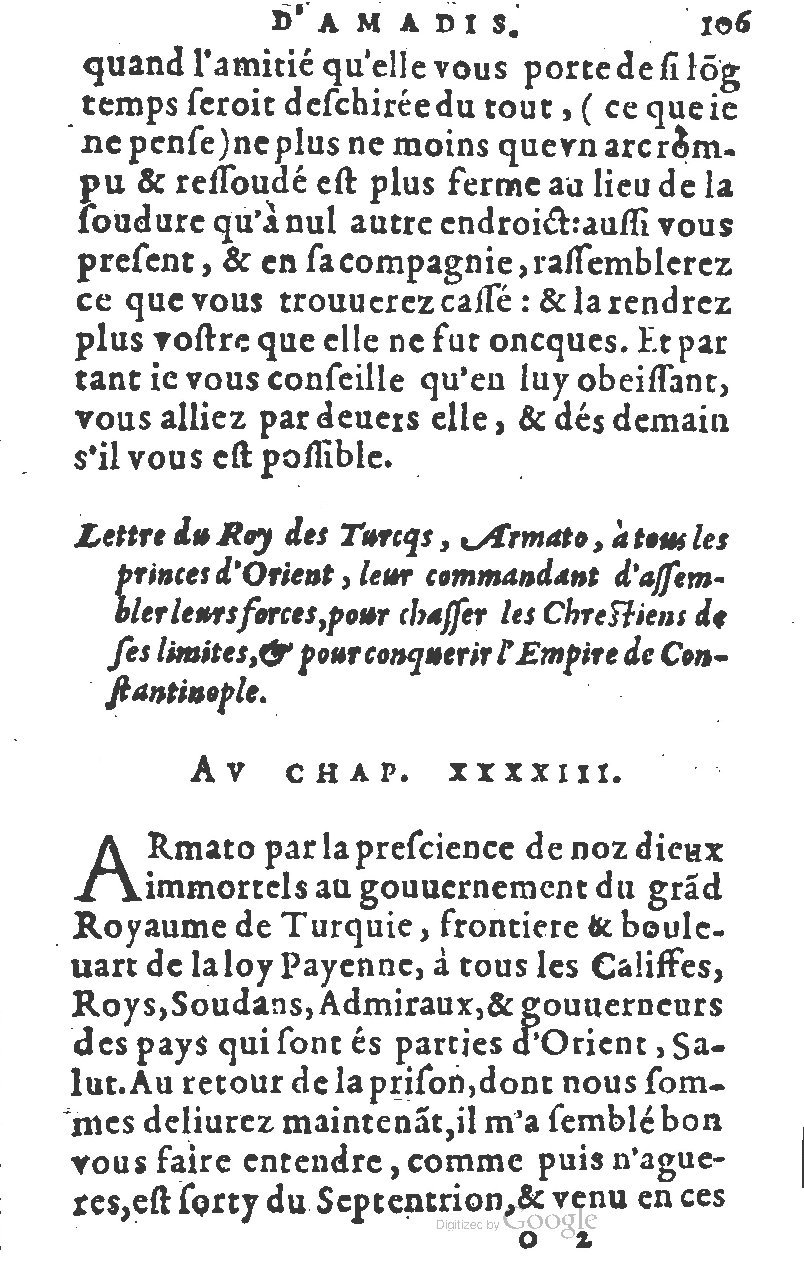1582 - Jean Huguetan - Trésor des Amadis T. 1 - BM Lyon