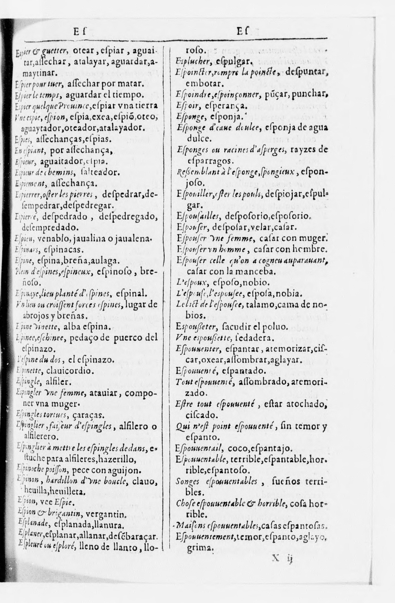 1616 - Veuve Marc Orry - Trésor des deux langues espagnole et française (Seconde partie) - BnF