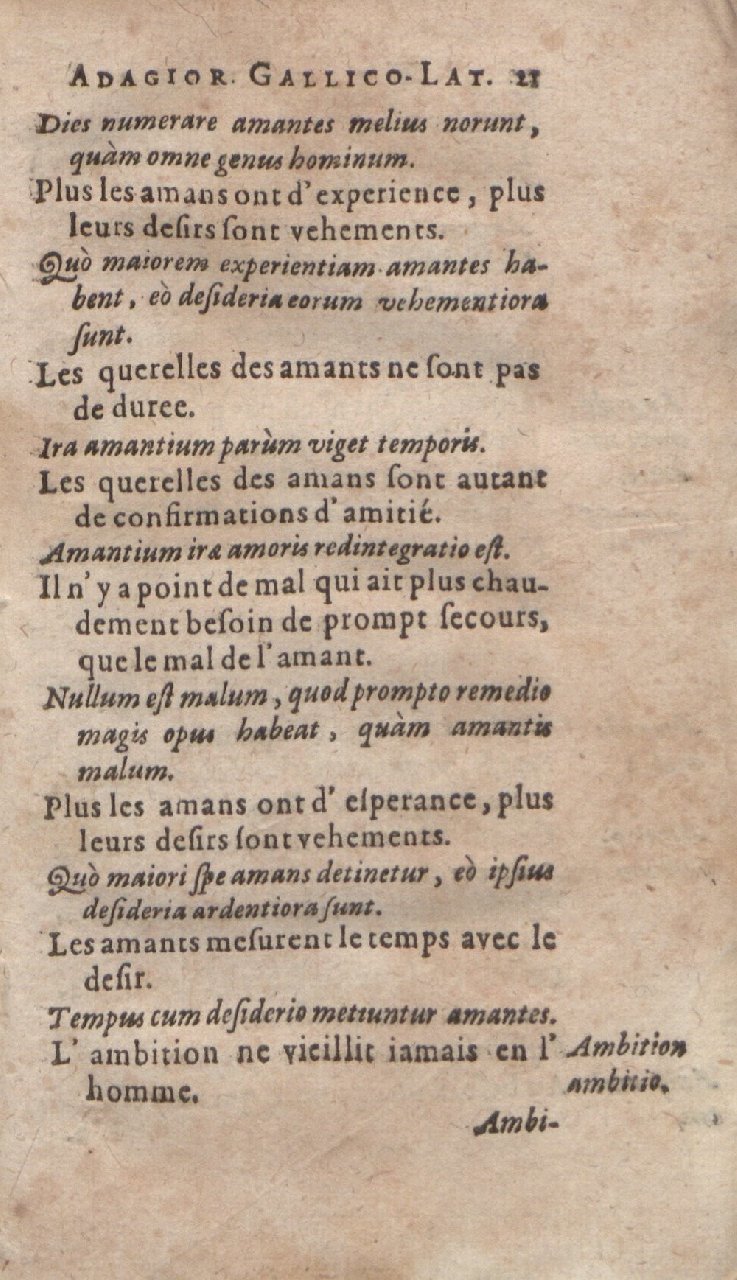 1612 - Dominicus Custos - Trésor des proverbes français - Bibliopol-Olomuc 1612 - Dominicus Custos - Trésor des proverbes français - Bibliopol-Olomuc