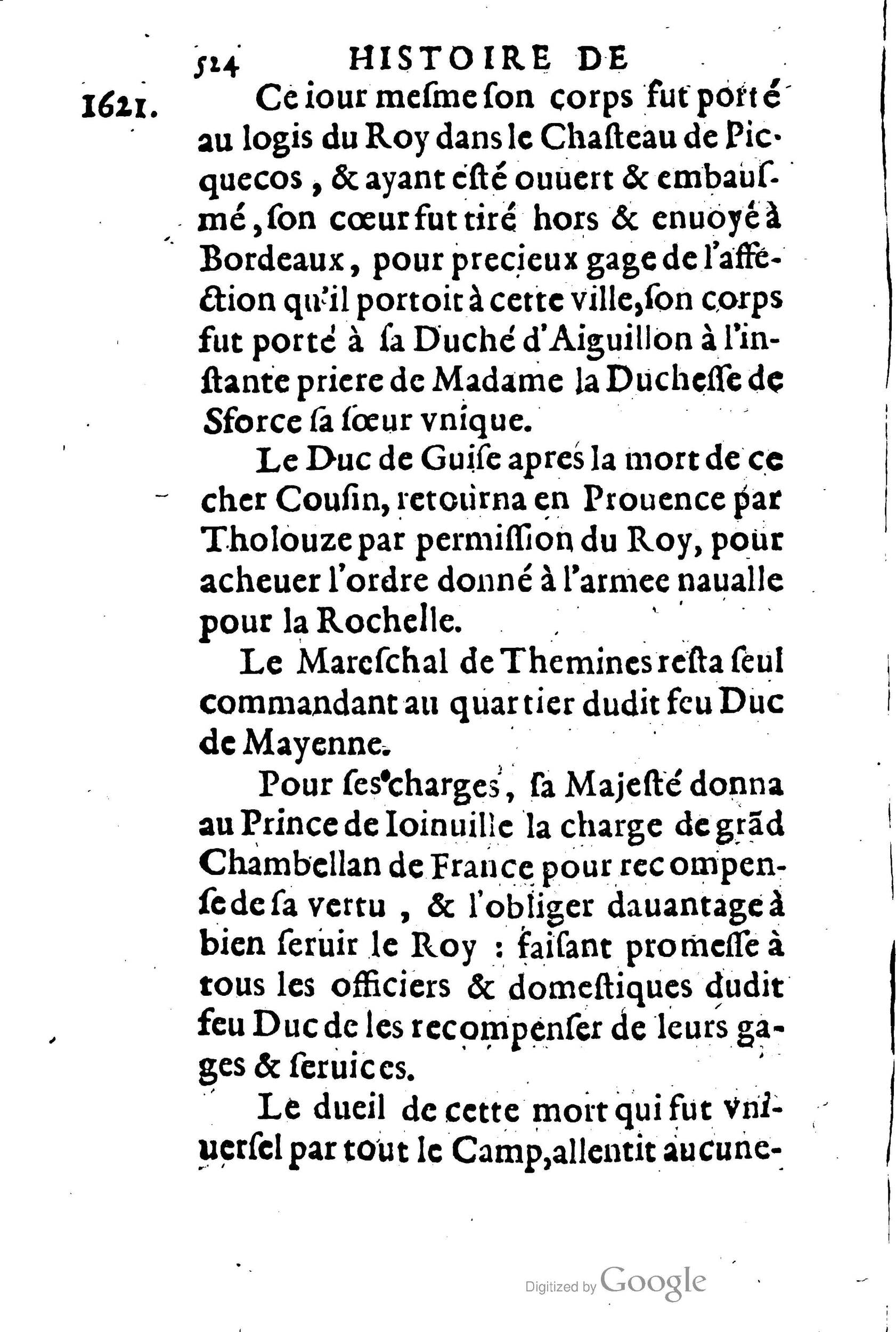 1623 - Joseph Bouillerot - Trésor de l’histoire générale de notre temps - BM Lyon