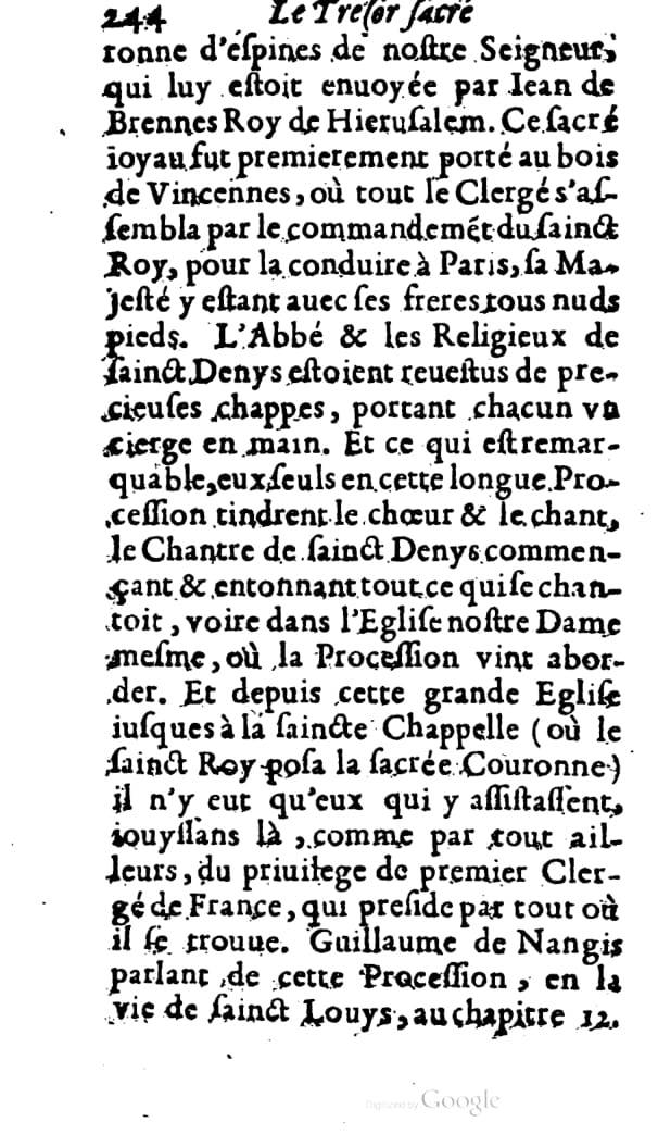 1646 - Jean Billaine - Trésor sacré ou inventaire des saintes reliques - BM Lyon