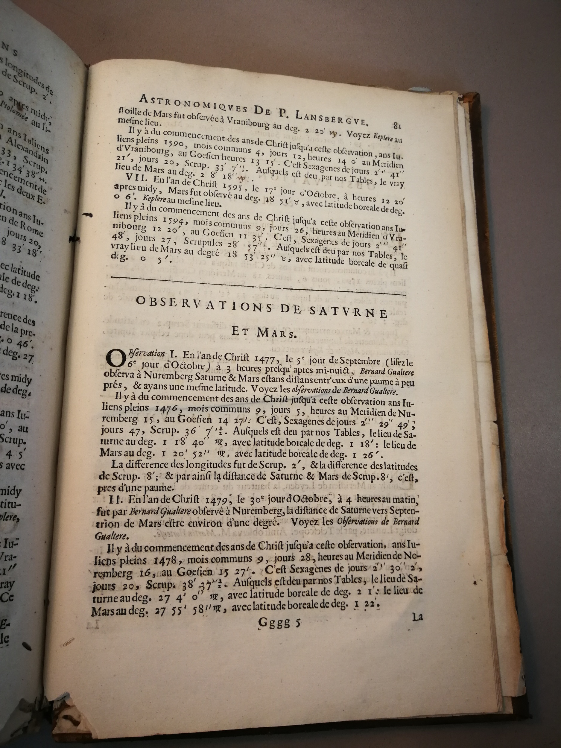 1633 - Zacharie Roman - Trésor d’observations astronomiques - BM Marseille