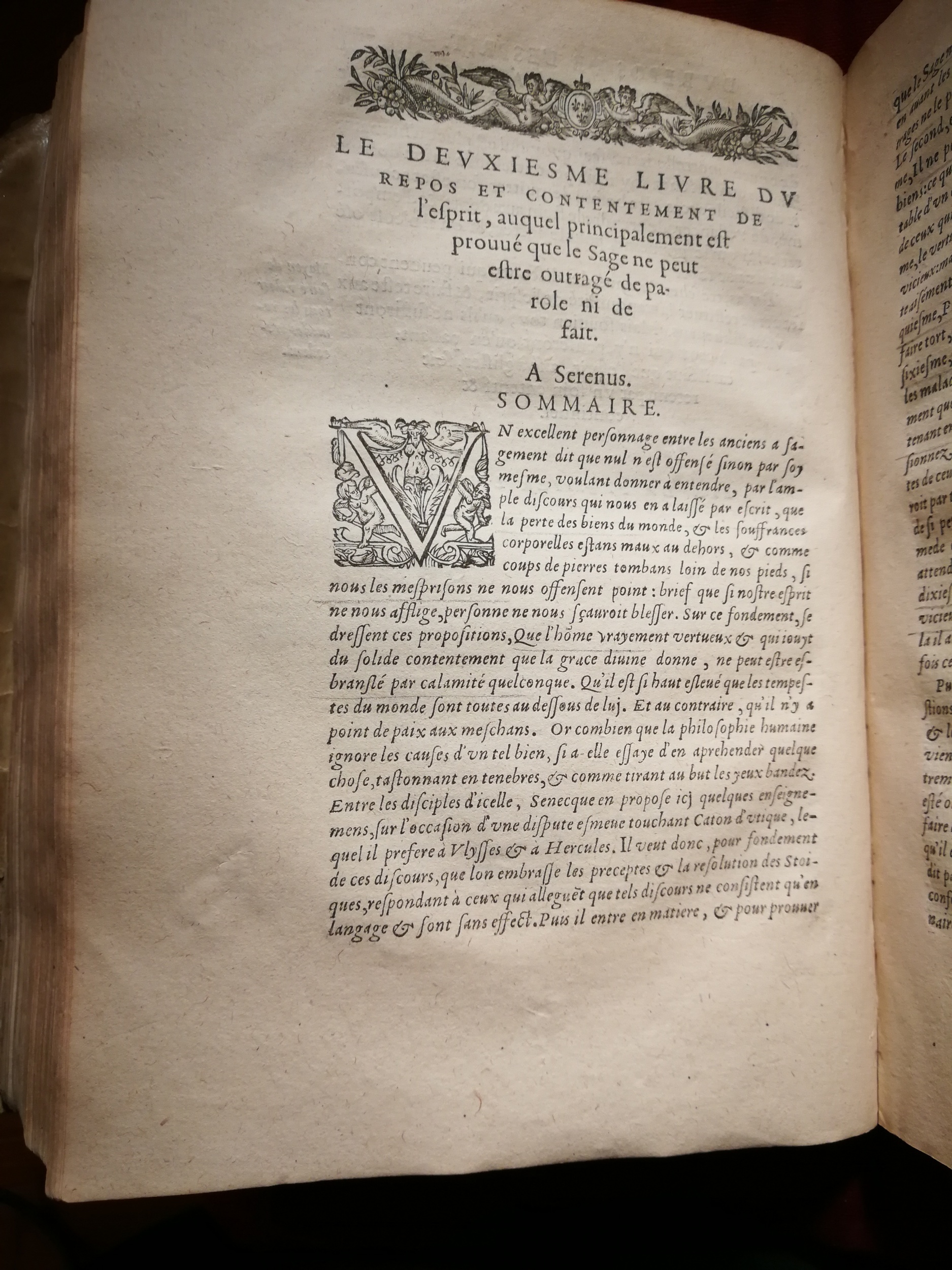 1595 - Jean Houzé - Œuvres morales et mêlées de Sénèque, Trésor de philosophie morale - T. 1 - BnF