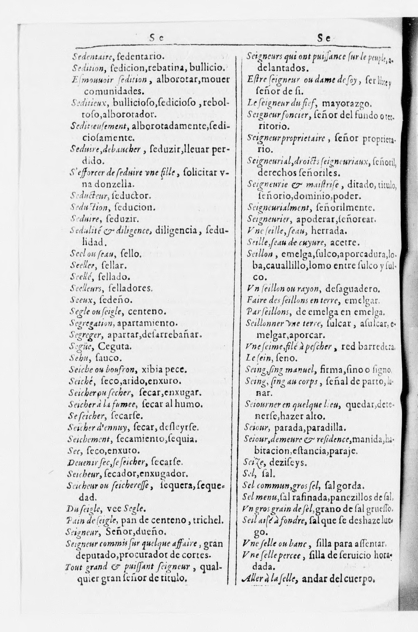 1616 - Veuve Marc Orry - Trésor des deux langues espagnole et française (Seconde partie) - BnF 1616 - Veuve Marc Orry - Trésor des deux langues espagnole et française (Seconde partie) - BnF