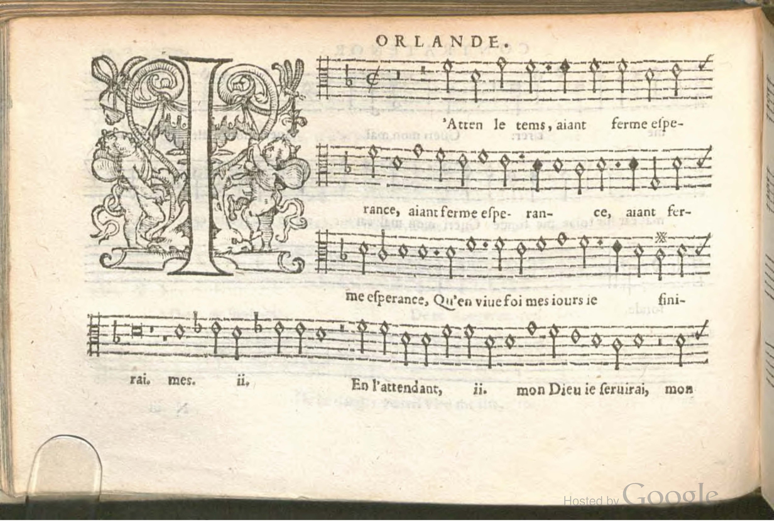 1576 - [Pierre de Saint-André] - Trésor de musique d’Orlande de Lassus Contratenor - BSB Munich