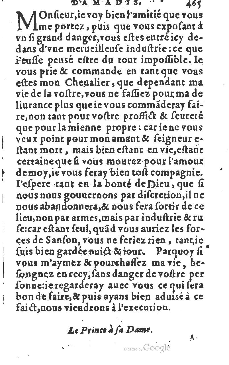1582 - Jean Huguetan - Trésor des Amadis T. 1 - BM Lyon