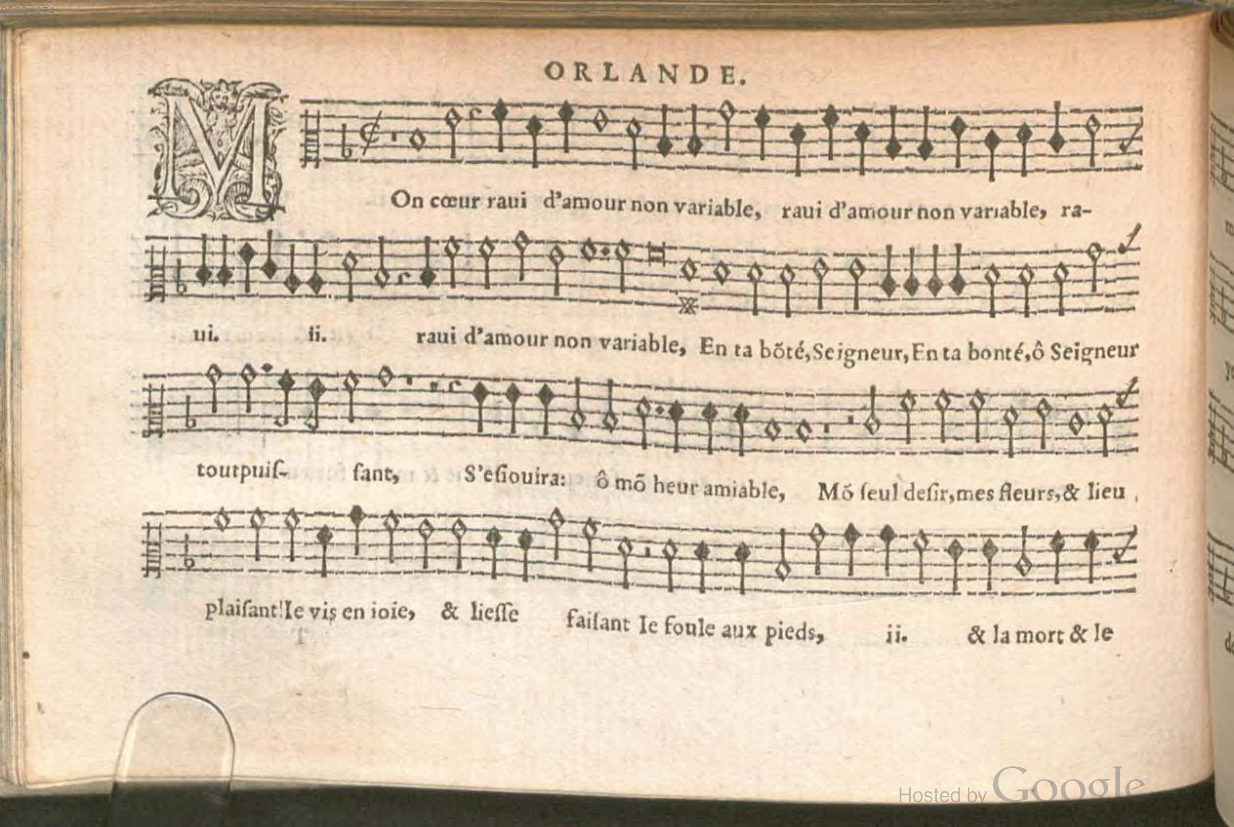 1576 - [Pierre de Saint-André] - Trésor de musique d’Orlande de Lassus Contratenor - BSB Munich
