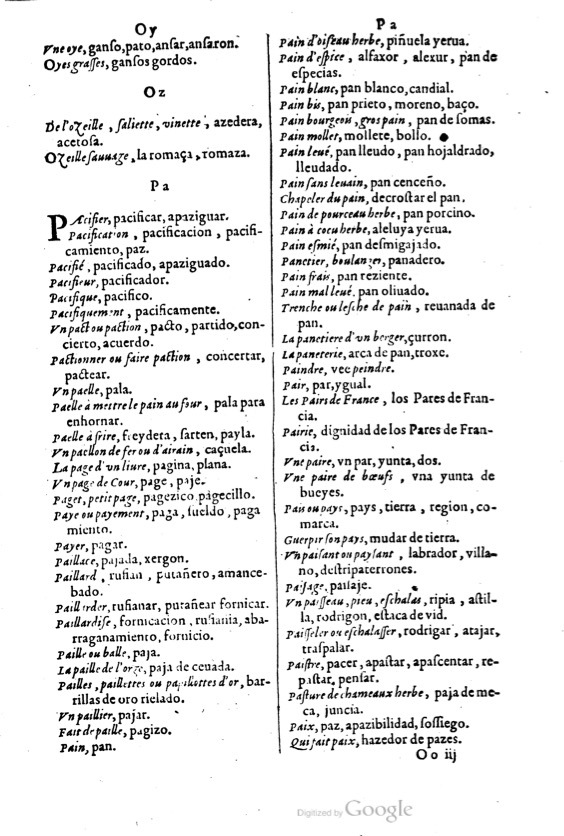 1621 - Adrian Tiffaine - Trésor des deux langues espagnole et française - BM Lyon