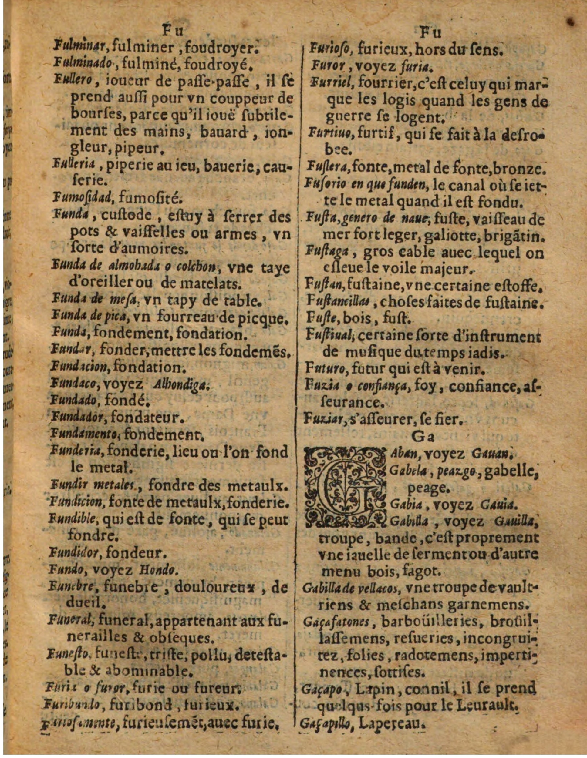 1625 - Hubert Antoine - Trésor des deux langues espagnole et française - Augsbourg