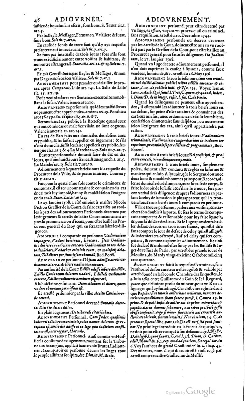 1629 - Veuve Nicolas Buon - Trésor du droit français (21754 T. 1) - BM Lyon