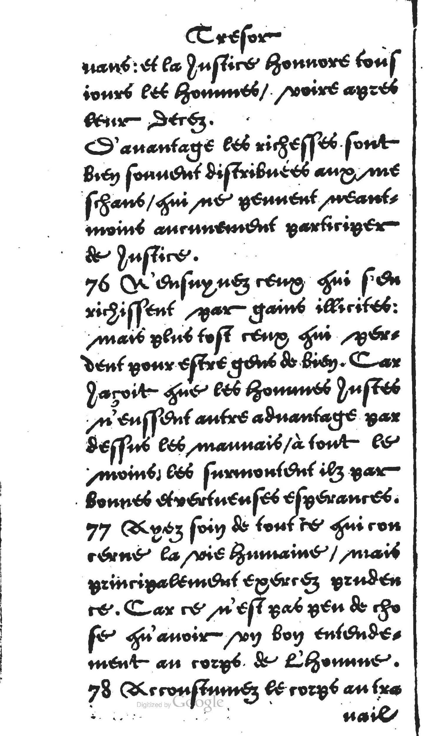 1560 - Jean Bellère - Trésor de vertu - Det Kongelige Bibliotek