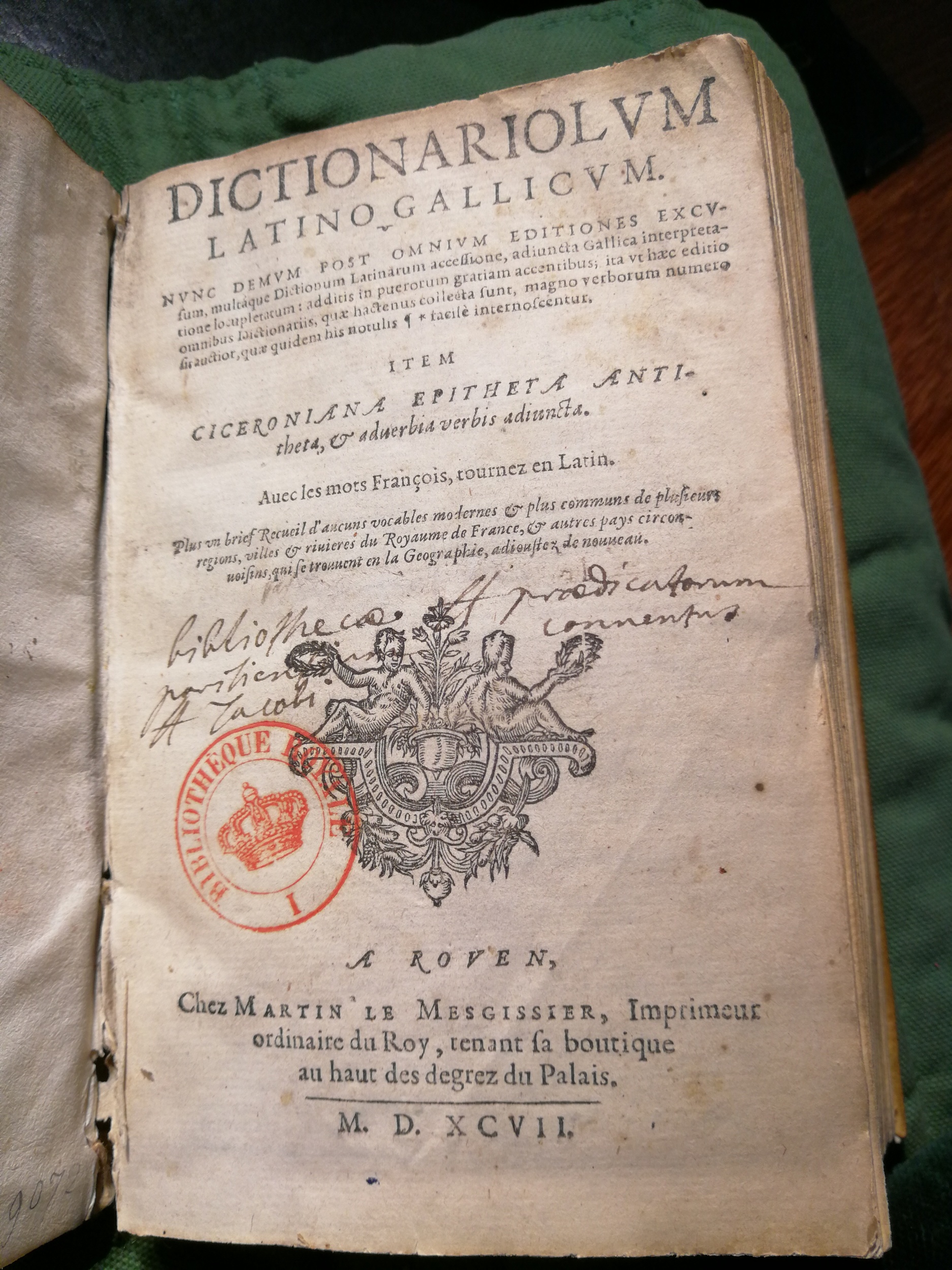 1597 - Martin le Mégissier - Trésor des mots et traits français - BnF 1597 - Martin le Mégissier - Trésor des mots et traits français - BnF