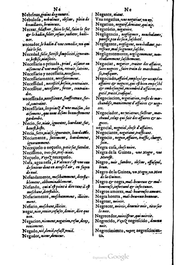 1621 - Adrian Tiffaine - Trésor des deux langues espagnole et française - BM Lyon