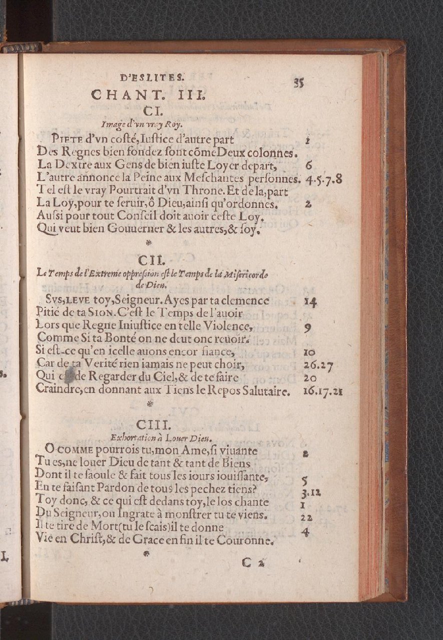 1577 - Jean de Laon - Trésor des 150 psaumes de David - Genève