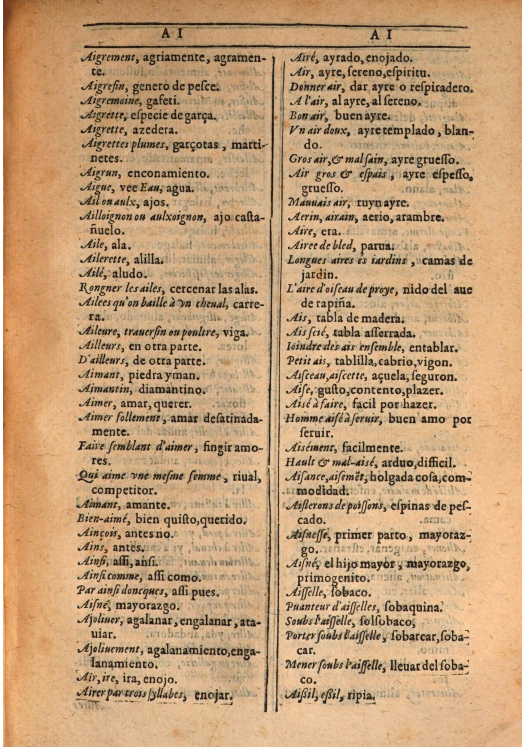1607 - Marc Orry - Trésor des deux langues espagnole et française (Seconde partie) - BSB Munich