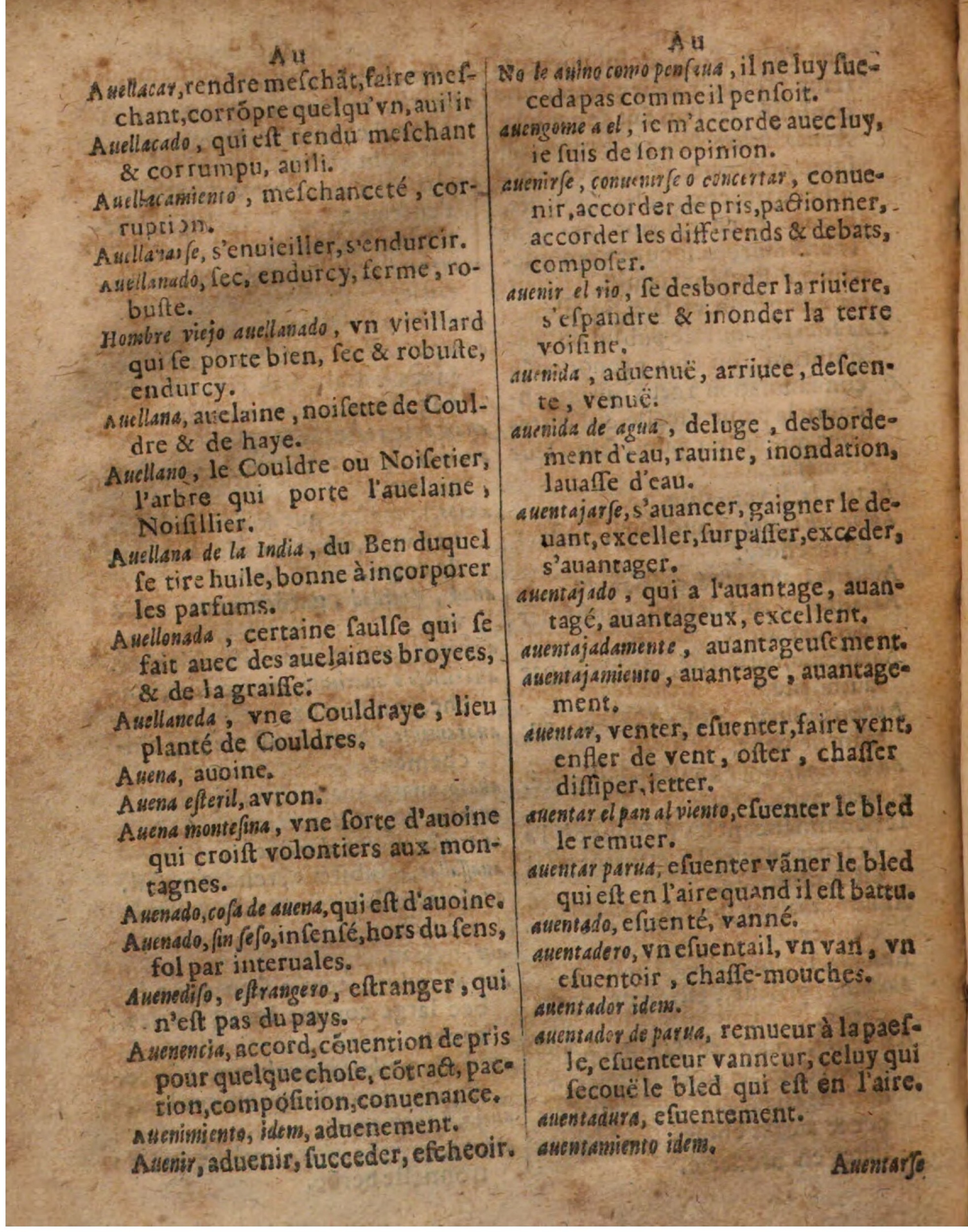 1625 - Hubert Antoine - Trésor des deux langues espagnole et française - Augsbourg
