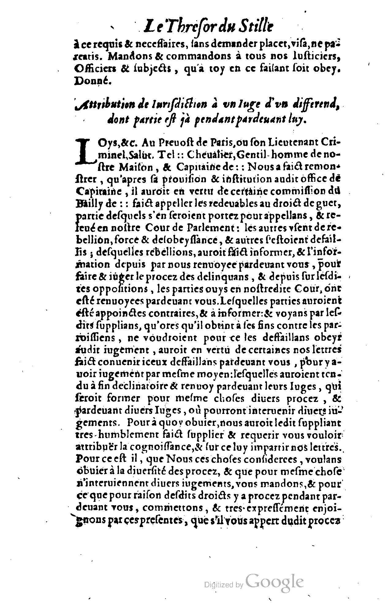 1614 - Jean Richer - Trésor du nouveau style et protocole de la chancellerie de France - BSB Munich