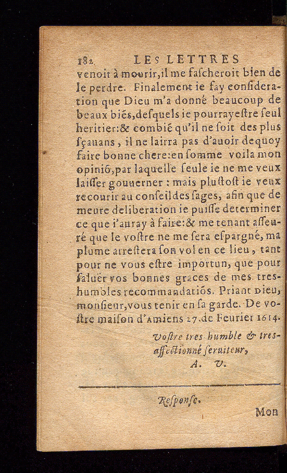 1614 - Barthélemy Vincent - Élite et Trésor des lettres missives - Bâle