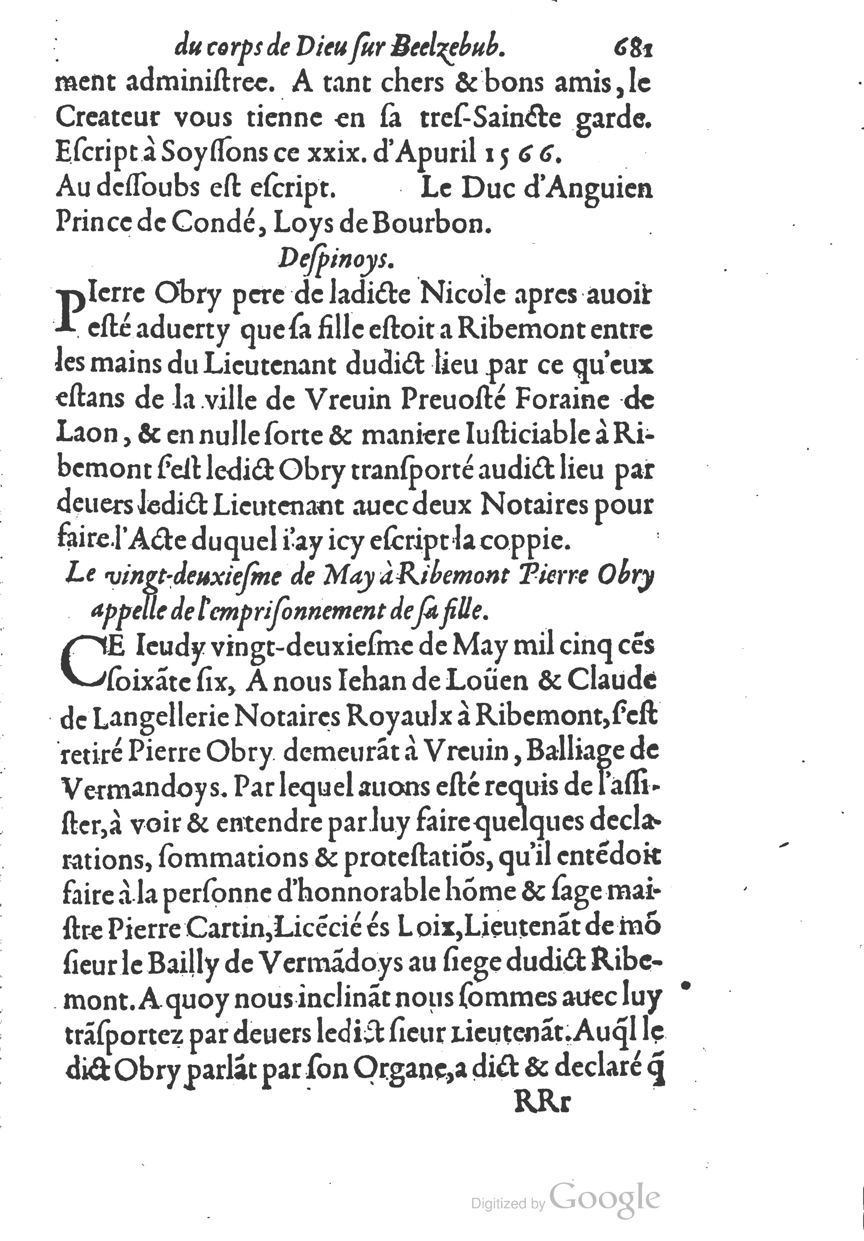 1578 - Nicolas Chesneau - Trésor et entière histoire de la triomphante victoire du corps de Dieu sur l’esprit malin - British Library 1578 - Nicolas Chesneau - Trésor et entière histoire de la triomphante victoire du corps de Dieu sur l’esprit malin - British Library