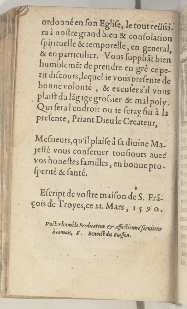 1590 - Jean Moreau - Discours du jubilé tiré du Trésor spirituel de l’Église - BnF