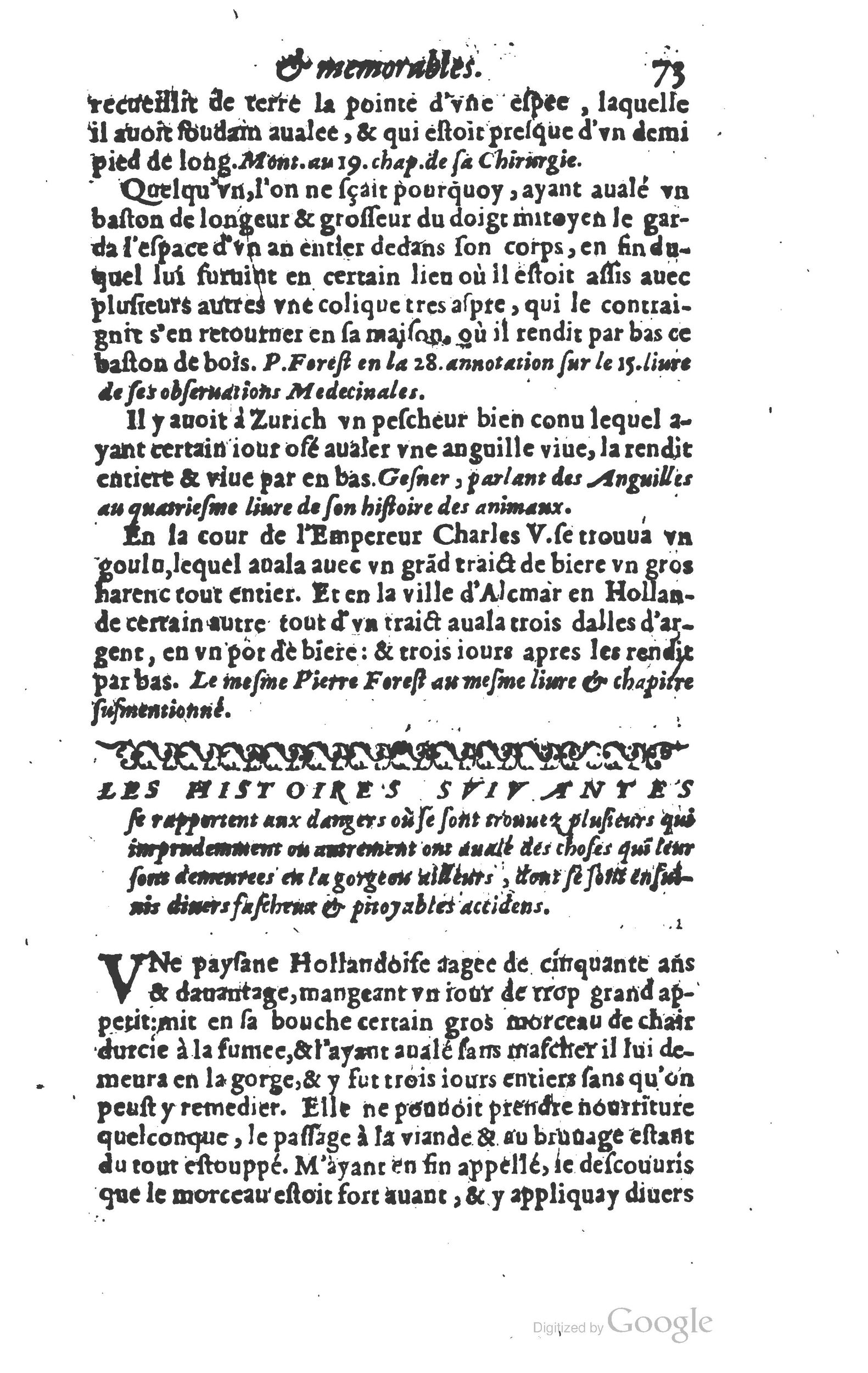 1610 - Paul Marceau - Trésor d’histoires admirables et mémorables - Princeton