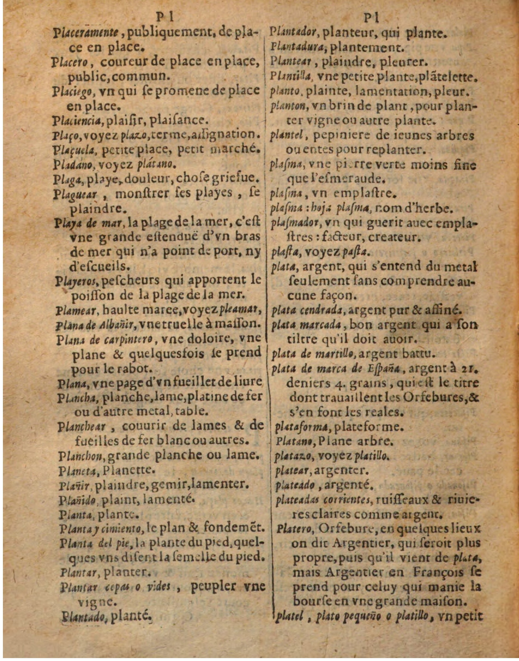 1625 - Hubert Antoine - Trésor des deux langues espagnole et française - Augsbourg