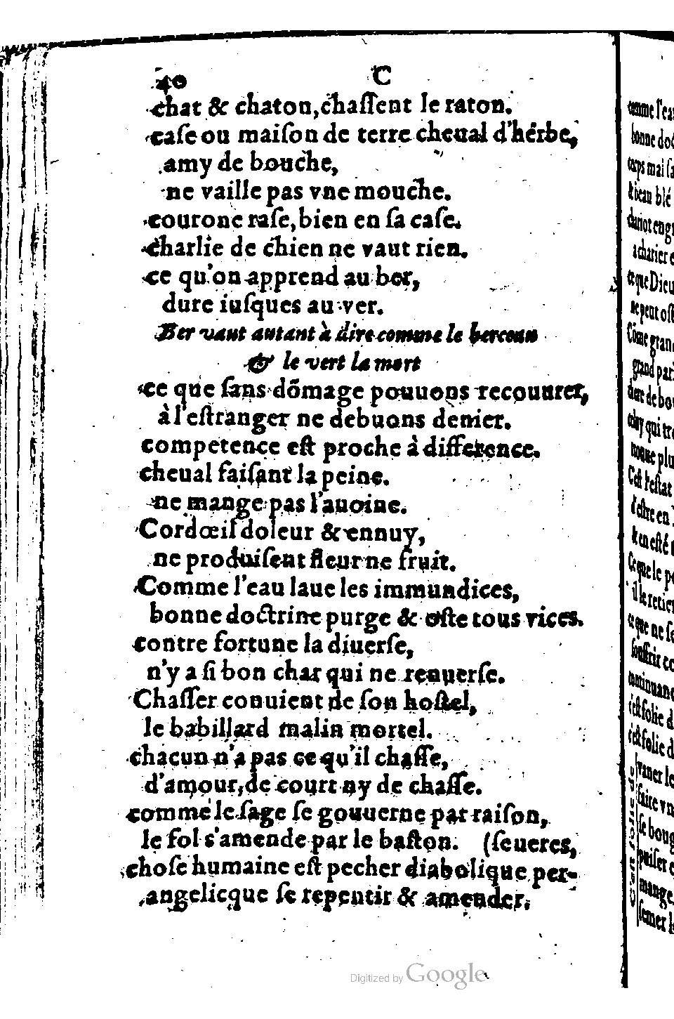 1582 - Nicolas Bonfons - Trésor des sentences dorées - BM Lyon