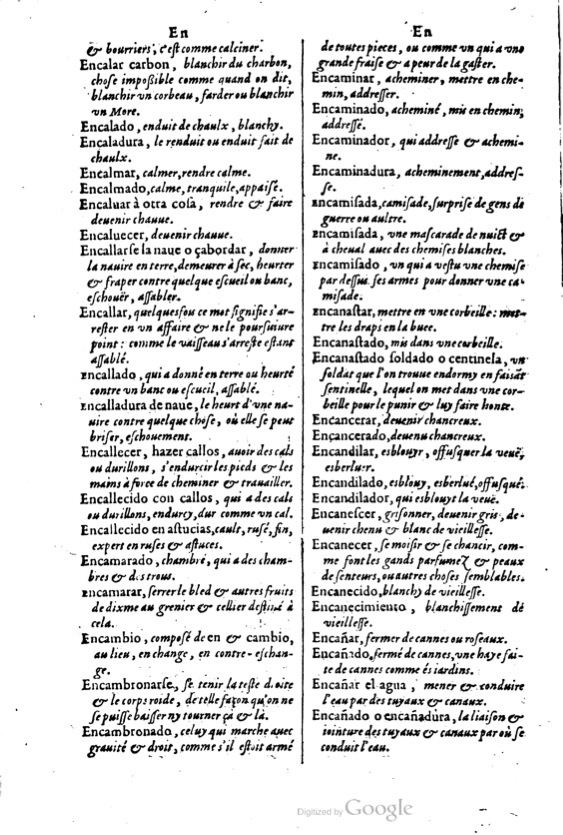 1621 - Adrian Tiffaine - Trésor des deux langues espagnole et française - BM Lyon