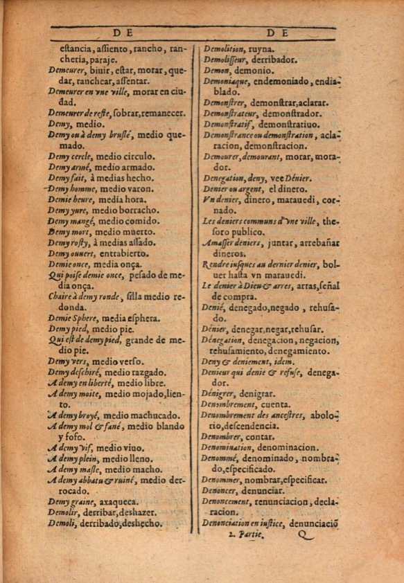 1607 - Marc Orry - Trésor des deux langues espagnole et française (Première et Seconde parties) - ÖNB Wien