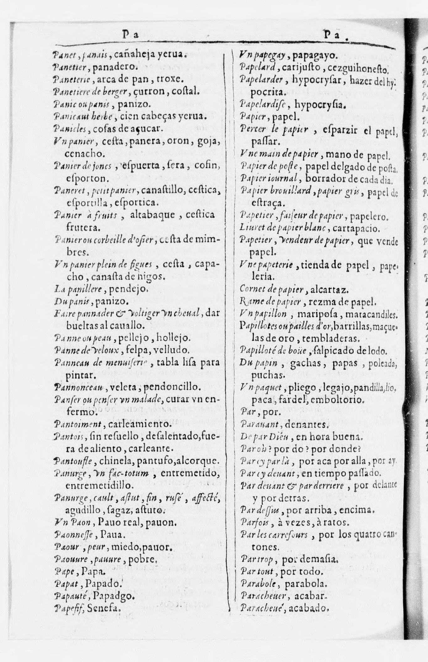1616 - Veuve Marc Orry - Trésor des deux langues espagnole et française (Seconde partie) - BnF 1616 - Veuve Marc Orry - Trésor des deux langues espagnole et française (Seconde partie) - BnF