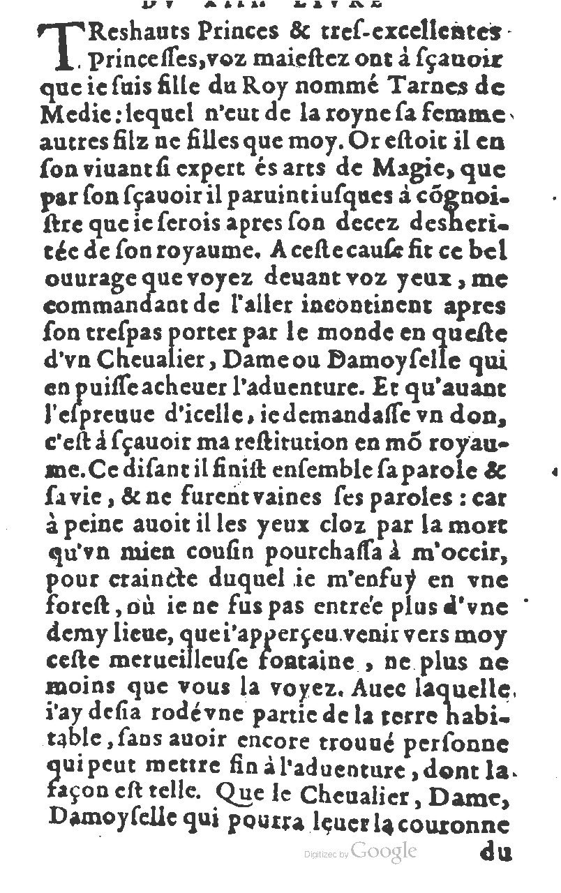 1582 - Jean Huguetan - Trésor des Amadis T. 1 - BM Lyon